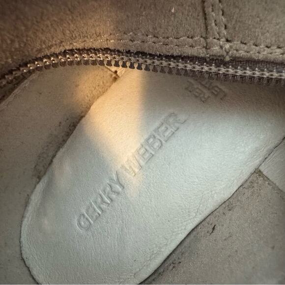 Gerry Weber stacked heeled boots tan suede real leather  size 41 EU - Picture 12 of 13